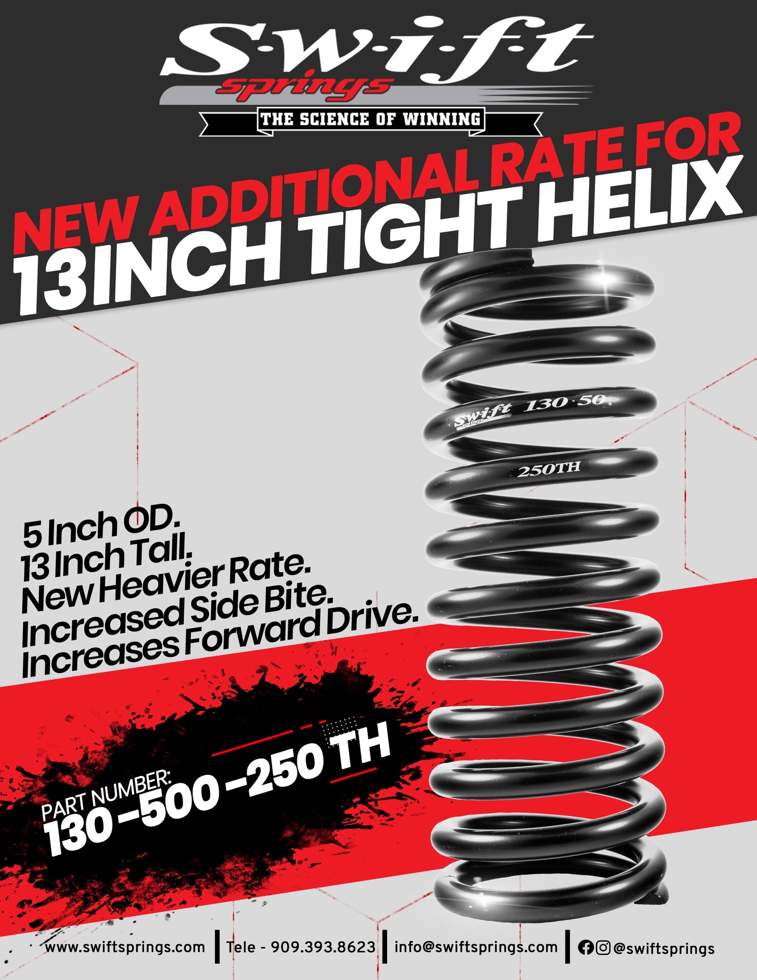 Swift Springs Standard Conventional Tight Helix Spring - OD: 5" / Length: 12"