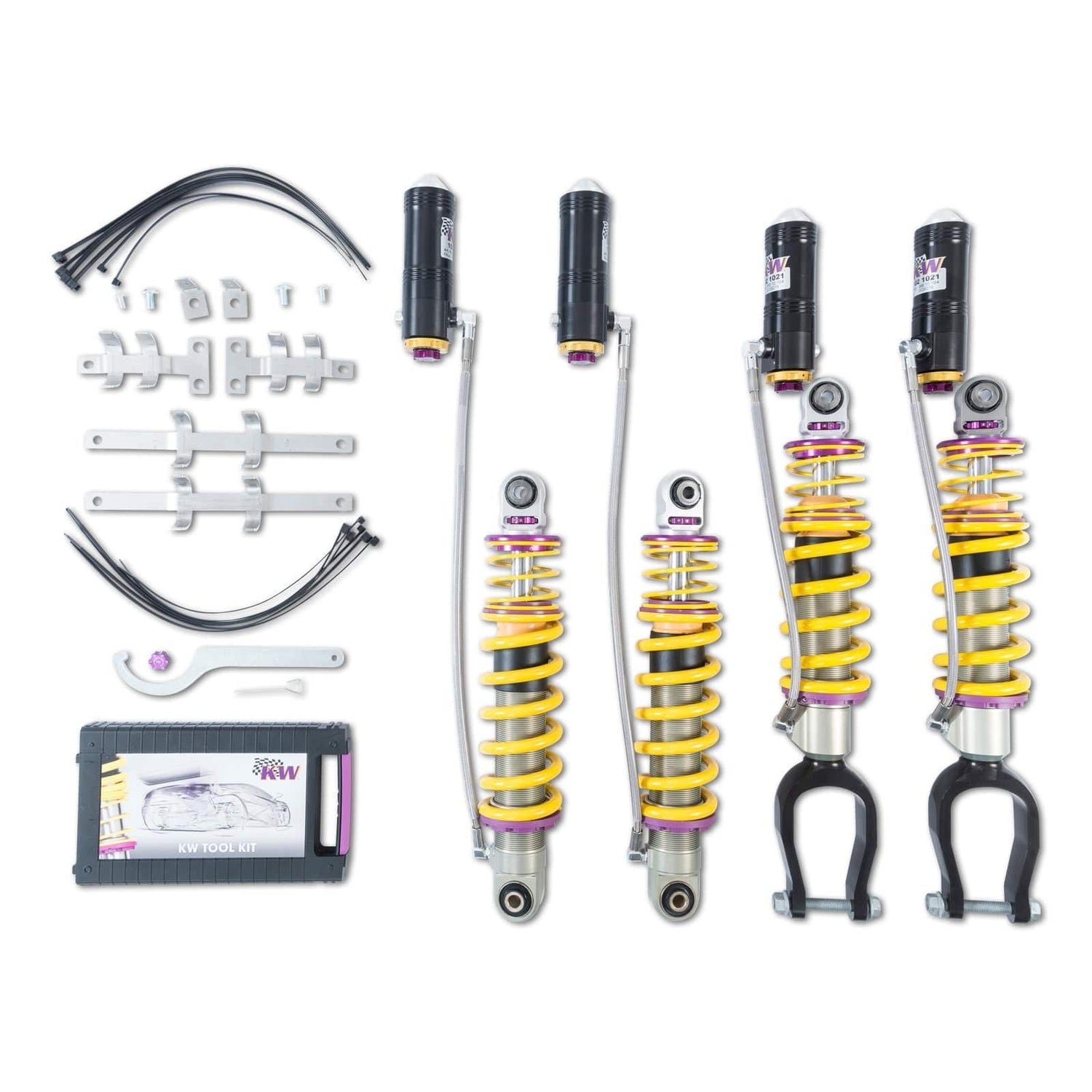 KW Variant 4 Adjustable Coilover Kit - 2017-2023 Audi R8 (4S) w/o Magnetic Ride Coupe 3A7100AM