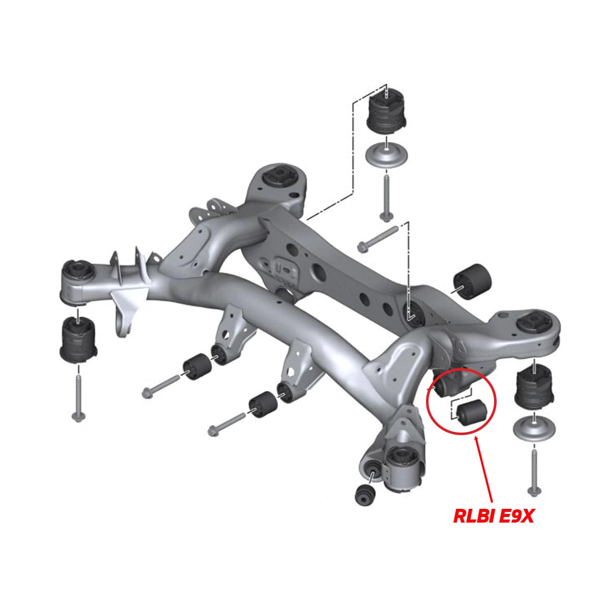 SPL Parts Rear Lower Control Arm Inner Bushing Kit - 2006 BMW 330i (E90) SPL RLBI E9X